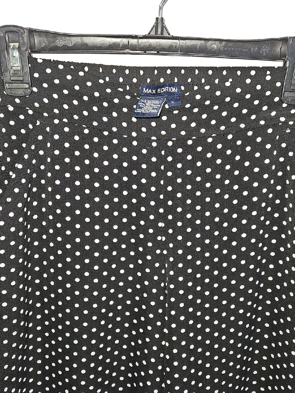 Max Edition Black and White Polka Dot A-Line  Pants